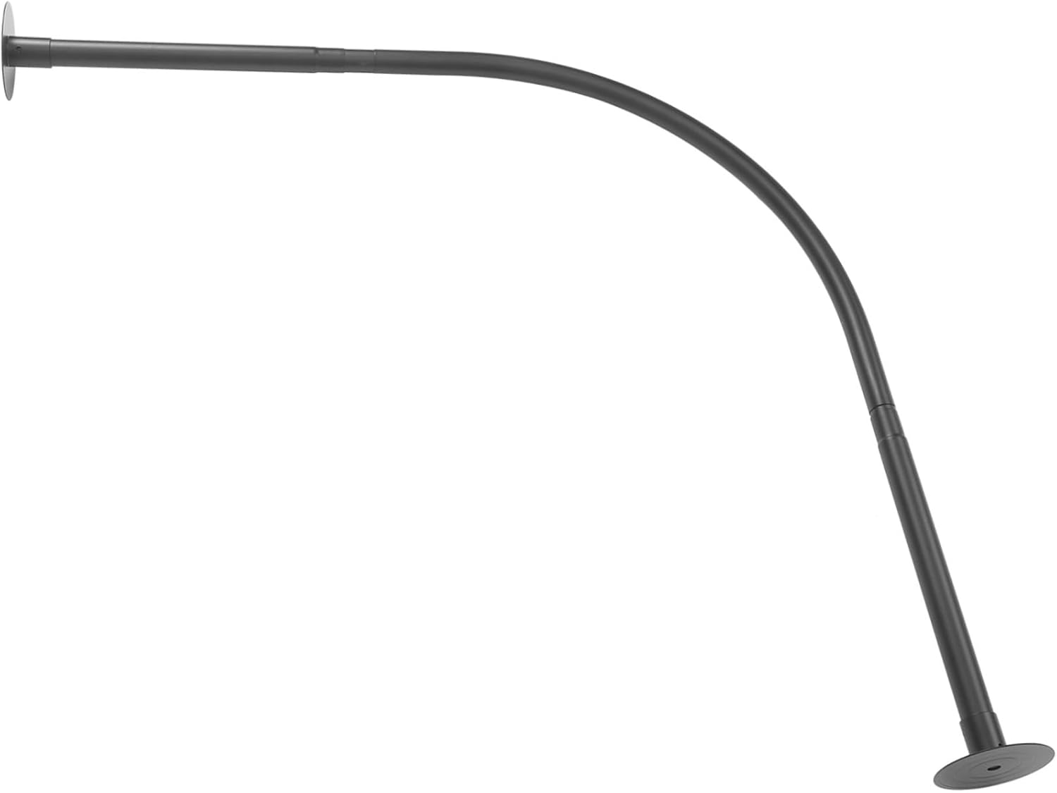 Cabilock Curved Telescoping Shower Curtain Rod Adjustable No-drill Bath Rod for Easy Installation Rustproof for Bathroom Closet and Doorway Use