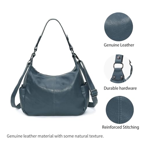Genuine Leather Purses for Women Hobo Crossbody Bags Wokk Casual Shoulder Handbag3