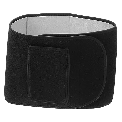 POPETPOP Sports Waist Trainer Belt Women's Waist Trimmer Lumbar Support Breathable Quick Dry for Fitness Black