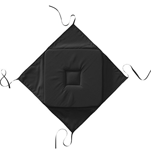 Coussin de chaise 4 rabats uni noir Cover