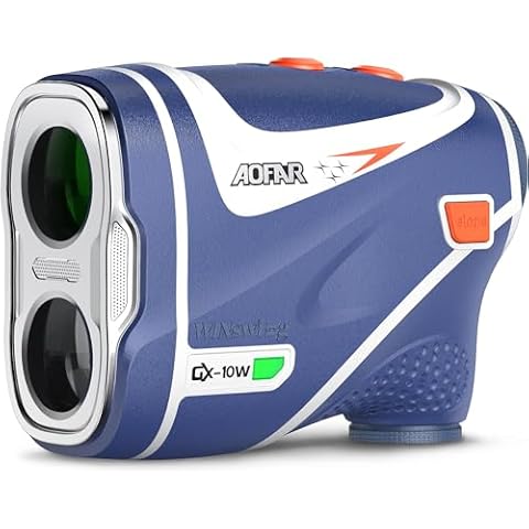 AOFAR GX-10W Golf Rangefinder with Exclusive Auto RED Display Adjustment, Max N52 Magnet for Absorbing Anywhere, Independent Slope Switch Button with Indicator Light, Full Accessories, IPX4 Waterproof Cover