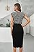 GRACE KARIN Wear to Work Dresses for Women Formal Dress Pencil Dress Cap Sleeve Black M