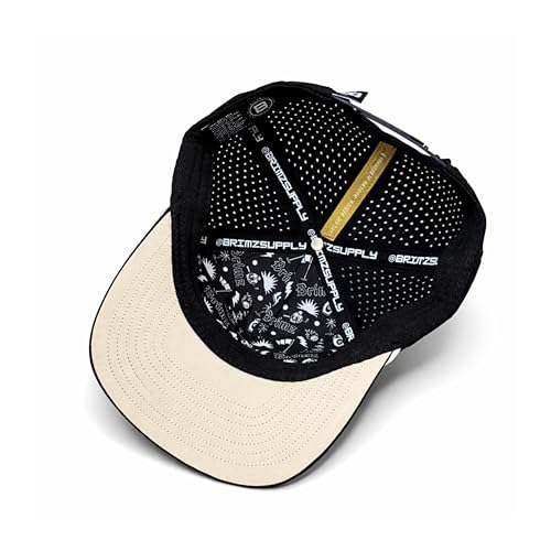 Image of BRIMZ Golf Performance Hat - Tee Holder & Magnetic Brim - Breathable Sweat & Water Resistant Golfing Snapback Cap
