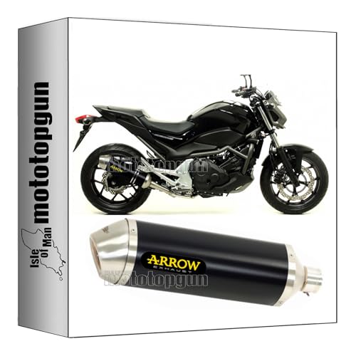 Echappement Arrow 71796AON aluminium noir pour Honda NC 700 S 2013