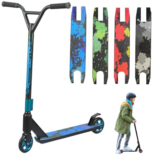 Trendi Pro Stunt Scooter | 360 Spin Handlebar Freestyle Trick Scooter with ABEC-7 Bearings | Durable Street Stunt Scooter for Boys Girls & Teens Age 6+ (Blue)