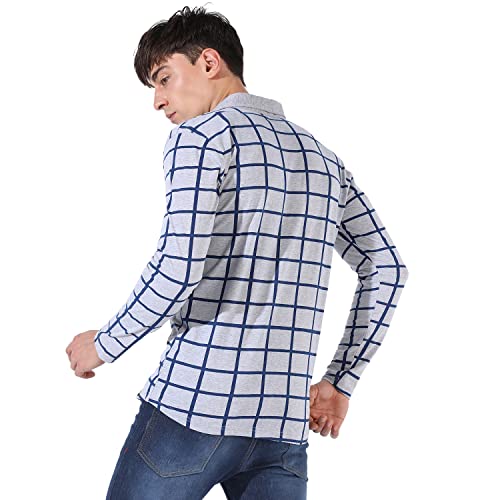 Image of campus sutra Men's Collared Button Up Regular Fit Shirt For Casual Wear | Premium Stretchable Cotton Regular Fit Shirt Crafted With Regular Sleeve, Comfort Fit & High-Performance For Everyday Wear