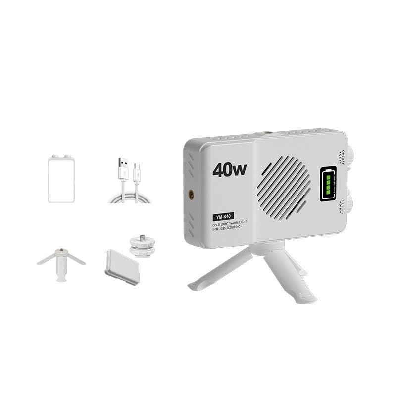 Luz de video regulable para transmisión en vivo y maquillaje con batería recargable