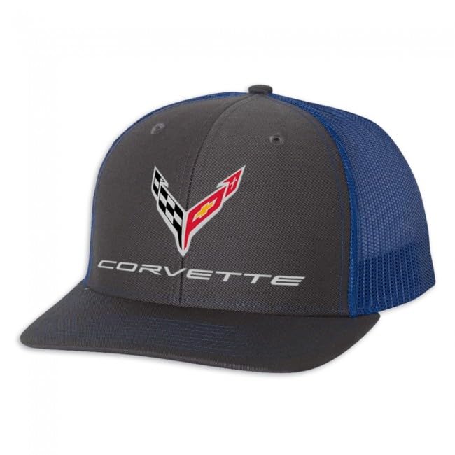 SR1 Performance C8 Corvette Snapback Hat - Chevy Structured Mesh Back Cap