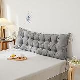 DISEÑO ERGONÓMICO: Soporte para colocar el respaldo de la cama, soporte para el cuello y soporte lumbar para leer y ver la televisión. Además, te ayuda a aliviar el dolor de espalda al mantener la postura correcta mientras te relajas.