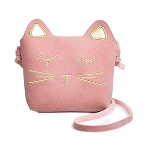 LHKJ Schattige schoudertassen meisjes portemonnee mini verstelbare schouderriem schouder crossbody tas kat cross body messenger bag