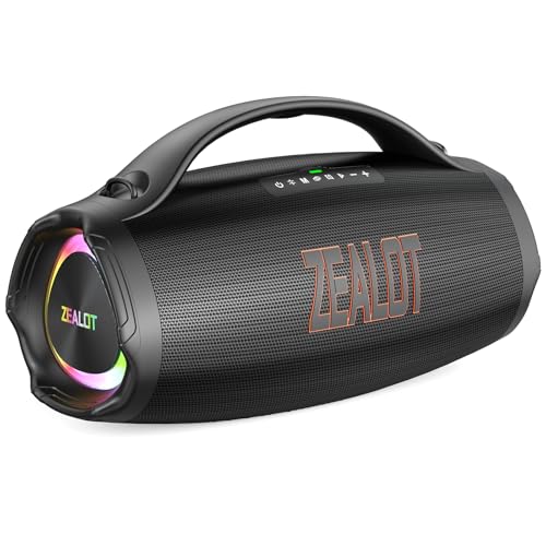 Enceinte Bluetooth puissante extérieure avec grand autonomie 40 heures et effets lumière RGB