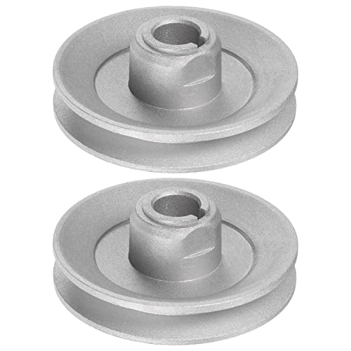 sourcing map 2uds Industrial Coser Máquina Embrague Motor Polea 15mm Interior 80mm Exterior Diámetro Aluminio Eléctrico Transferencia Rueda Polea