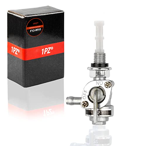 1PZ F12-M10 Robinet d'essence M10 x 1,25 Pompe à carburant Commutateur de Réservoir de gaz Petcock Valve Interrupteur marche/arrêt pour générateur d'essence pour Moto Groupe électrogène Dirt Bike Quad