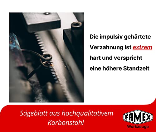 FAMEX 5507 Japansäge Dozuki - Japanische Zugsäge für feine Holzarbeiten - Feinsäge Handsäge Holzsäge - Made in Japan – Bild 6