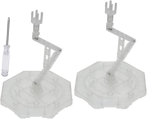 Miniatura 3 de HG RG - Base de acción para pasatiempos, soporte de exhibición compatible con Gundam HG RG con destornillador (5, 1100 transparente)