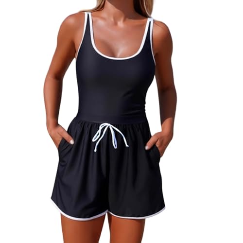 Maillot de bain une pièce femme tankini sport pour piscine et mer