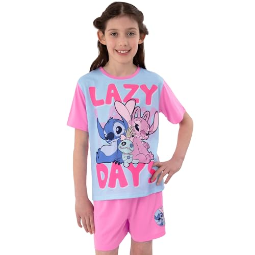 Disney Stitch Pajamas, Short Sleeve Lilo And Stitch Pjs, Cute Girls Pajamas, Pajama Set For Summer2