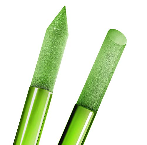Glass Cuticle Pusher by Gladzy - Manicure Stick, Genuine Czech Quality, Professional Precision Filing Cuticle Remover, Abrasive Surface Never Wears Out - Lime