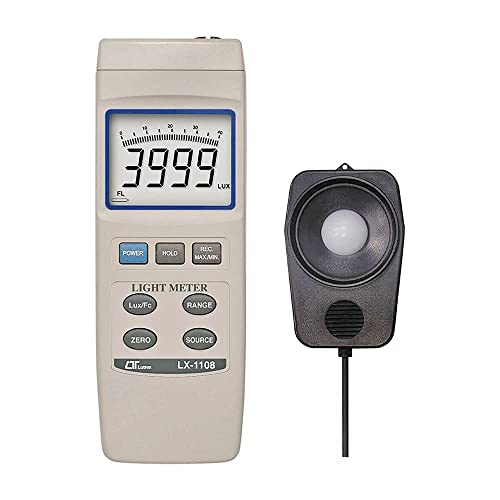 Luxómetro Digital (Rango: 0 a 400 000 Lux) para auditorios, teatros, estadios, Laboratorios Junto con Certificado de calibración de fábrica Modelo: Lutron LX-1108