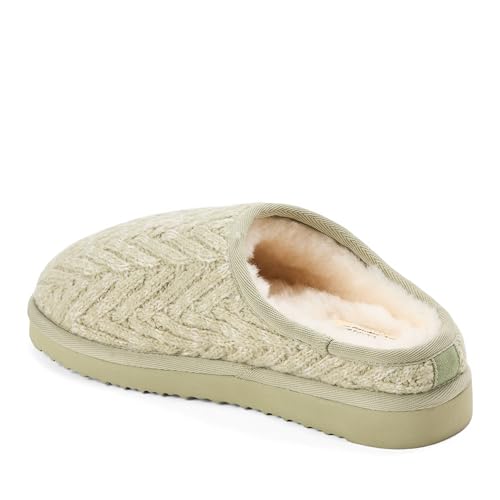 Image of Fireside by Dearfoams Women's Greta Genuine Shearling Clog Slippers, 100% Natural Suede Clogs for Outdoor & Indoor