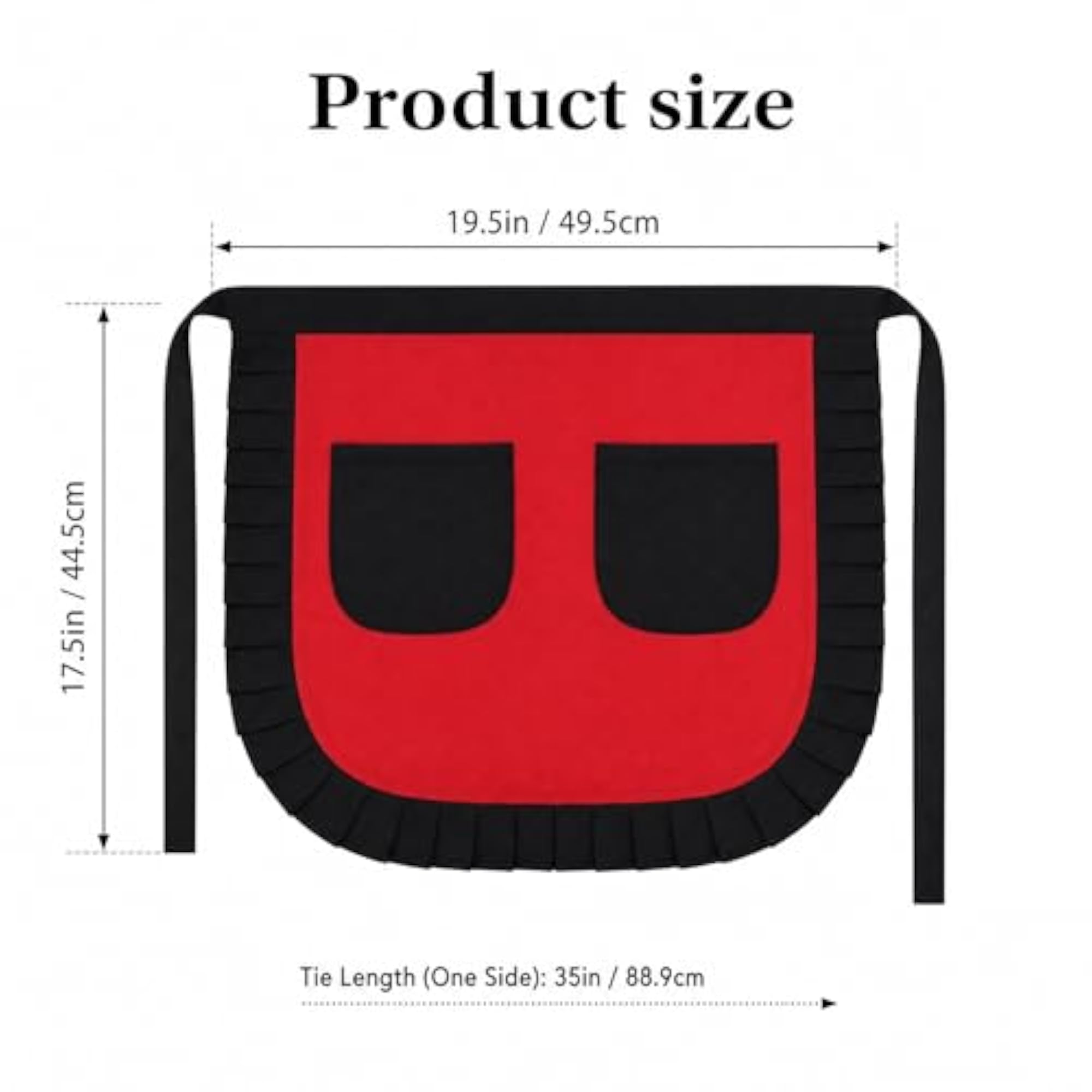 Waist Apron with Two Pockets for Kitchen, Unisex Gift