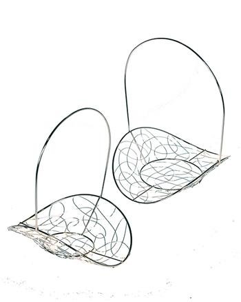 Sehlbach Round Posy Basket Silver