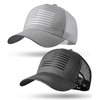 spxkd Boné De Beisebol Com Estampa De Caminhoneiro E Bandeira Americana, Chapéu Com Fecho De Pressão Ajustável Para Homens E Mulheres, Design De Malha Respirável E Durável