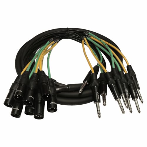 Hawk HXT8LU03 XLR-TRS Snake Cable (8 Channels) 3 M Patch Studio, ...