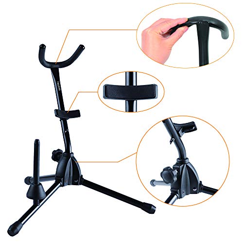 Rayzm STAND-4 Alto/Tenor Saxophone Stand With Detachable Flute/Clarinet Holder thumb #6