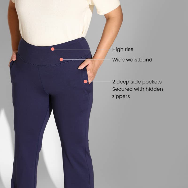 Image of BlissClub Women's Regular Fit Mid Rise Pants