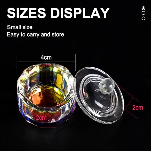 2Pzs Dappen Dish con Tapa para Arte de Uñas Acrílico miniatura 2