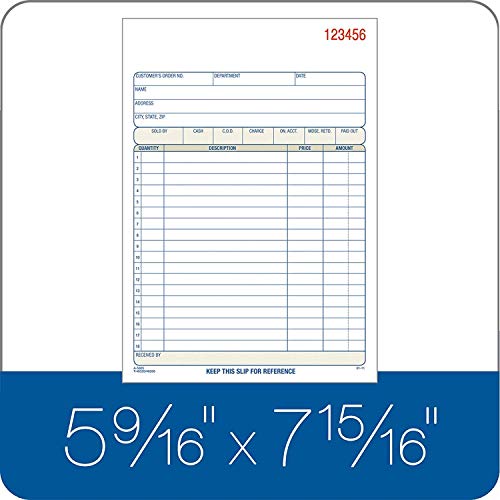 adams sales order book 2-part carbonless whitecanary 5-916 x 8-716 inches 50 sets per book dc5805 12 pack