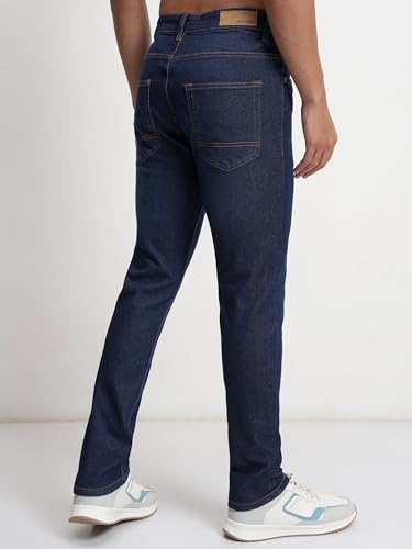 Image of Highlander Men's Straight Fit Jeans | Mid Rise | Stretchable Fabric | Designed for Comfort & Ease of Movement | Jeans for Man