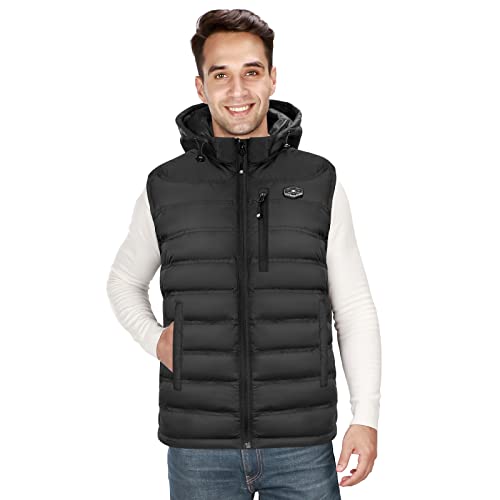 Image of Heated Vest for Men with Detachable Heated Hood, Electric Vest for Men with Battery Pack Included