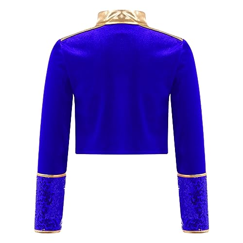 Choomomo Circus Kids Drum Major Dressy Top for Boys Girls Long Sleeve Sequins Majorette Uniform Coat2