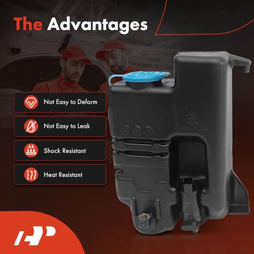 A-Premium Windshield Washer Tank Assembly Compatible with Nissan TITAN 2004-2015, with (Cap/Washer Pump/Hose/Fluid Level Sensor/Bracket) by A-Premium - Image 3