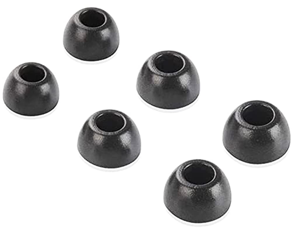 ALXCD Foam Ear Tips Compatible with Momentum True Wireless 2 Earbuds CX400BT Earbuds, S/M/L 3 Sizes 3 Pairs Soft Memory Foam Ear Tips Adapters, Replacement for Momentum CX400BT, Black S M L