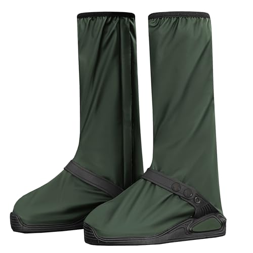 Image of iCreek Waterproof Shoe Covers Reflective Rain Boot Foldable Non-Slip Protective Overshoes for Rainy Day, Hiking, Outdoor
