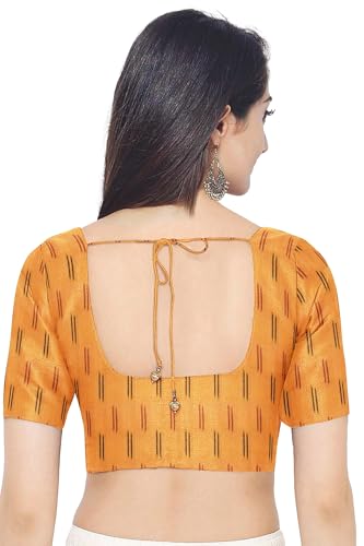 Image of Cotton Pochampally ikat unstitched blouse, Kurthi, long frock fabric material for women (1 meter, 2 meters & 3 meters)