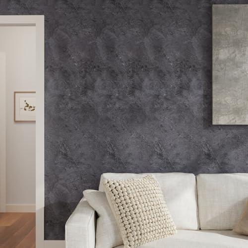 Papel de contacto de hormigón para encimeras autoadhesivo vinilo gris oscuro texturizado 8