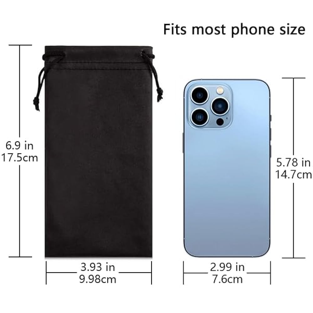 Soft Eyeglass Pouch 3 Pack - Glasses Case Microfiber Eyewear