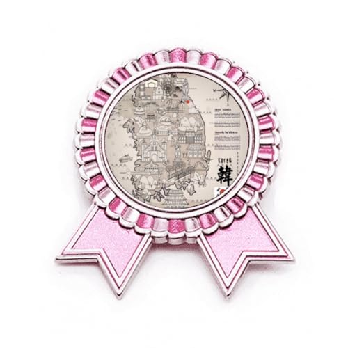 Broche Corée du Sud rose pour personnaliser une veste en jean