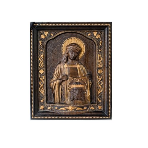 Veil of Veronica Wood Carved Icon- Christian Wall Art & Inspirational Wall Decor - Handmade art - Unique Catholic Gift - Custom Sizes & Free Personal Engraving