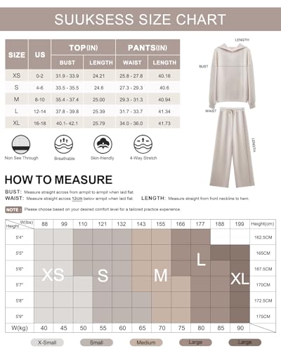 SUUKSESS Women 2 Piece Lounge Sets 2025 Oversized Hoodie Sweatshirt Outfits Wide Leg Sweat - image 7