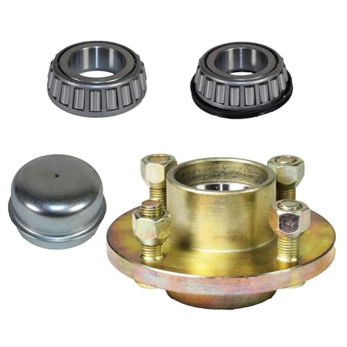 Moyeu de roue en fonte remorque 100mm ultra résistant avec 1 roulement conique 4"