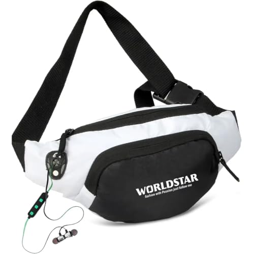 Image of WORLD STAR Waist Bag for Men and Women | Fanny Pack for Men | Trendy Mobile Waist Pouch Pocket Bag for Girls and Boys | Waterproof Hip and Side Bags for Outdoor Hiking Travel
