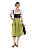 glänzende Taftschürze Turi Landhausmode Damen Schürze D529001 kurze Dirndlschürze