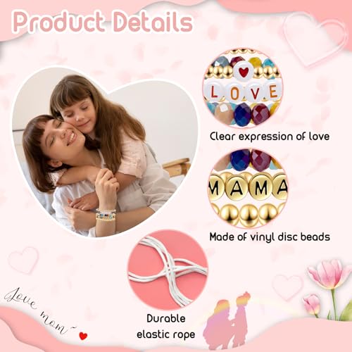 Artlunar Love Mama Beaded Bracelet Set - Inspirational Jewelry Gift for Moms, Birthdays3