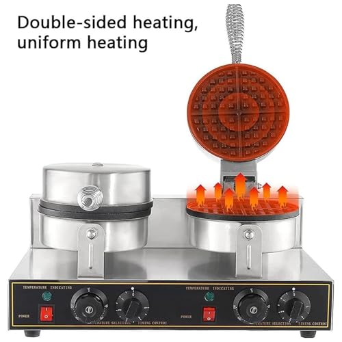 Piastra elettrica per Waffle, Macchina per involtini Primavera in Acciaio Inox Antiaderente, Temperatura Regolabile da 50 a 300 °C, teglia compatta per Coni Gelato Fai da Te per us,