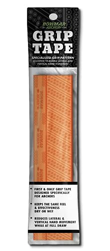 Bowmar Archery Grip Tape Designed for Archers Self-Adhering Effective in Dry or Wet Conditions Comfortable Tacky Easy to Install (Orange)